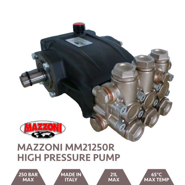 Mazzoni 21LPM 250BAR Male Shaft Pump