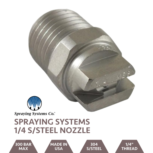 Stainless Steel 1/4 BSP Jet 25 Degree Nozzle