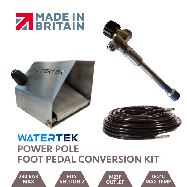 Watertek One Man Power Pole Conversion Kit 30ft M22 Outlet With Foot Pedal