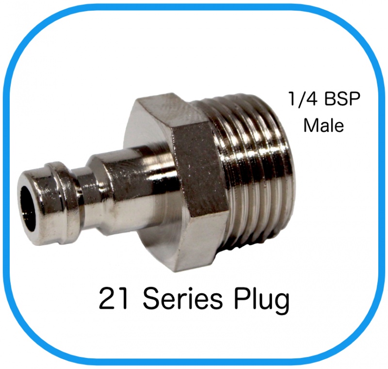 Series 21 Rectus Compatible Male Plug x 1/4 Male BSP
